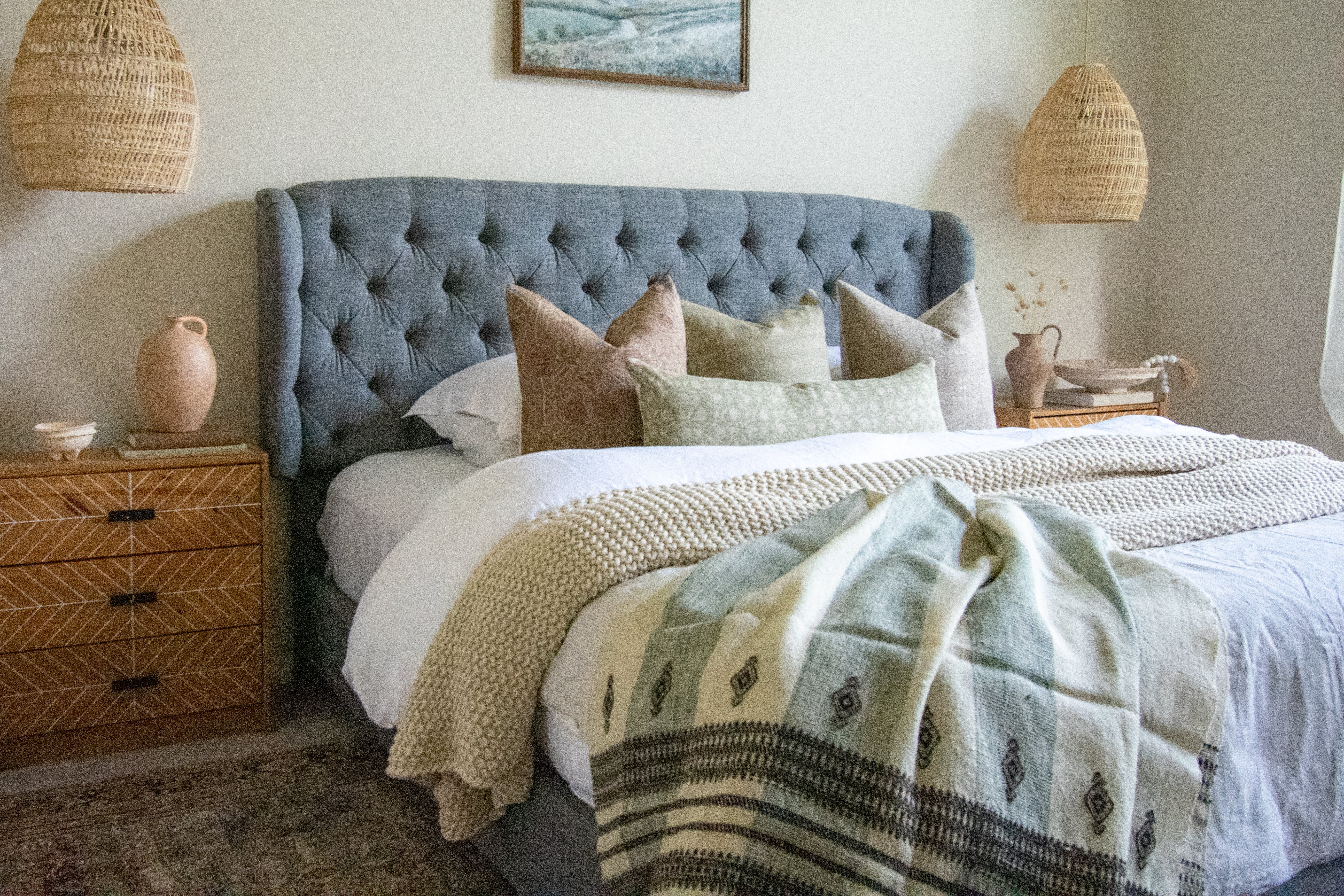 White Woolen Throw, Luxurious Bedspread, Sofa Throws, White Handmade Couch Throw, Indian Coverlet, New House Gift Ideas - MAGNOLIA